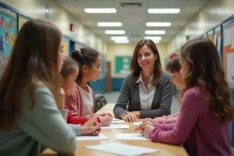 Élève consultant des informations sur les inscriptions au Cned