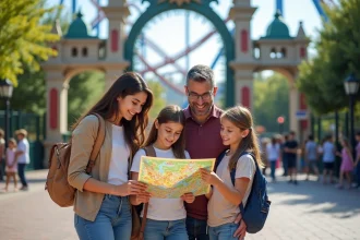 Taux d'affluence bas dans les parcs d'attractions un mardi