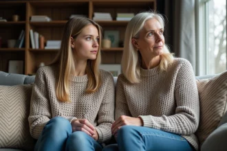 Enfant préoccupé illustrant l'impact de l'anxiété parentale