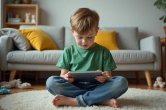 Enfants utilisant des écrans, préoccupations sur leur santé et développement