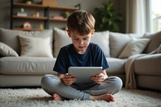 Enfants utilisant des écrans, étude sur les impacts sur la santé