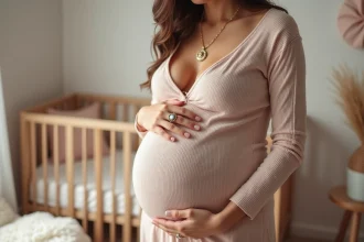 Bola de grossesse porté sur le ventre d'une future mère