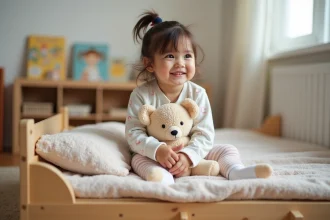 Lit Montessori offrant confort et sécurité pour les enfants