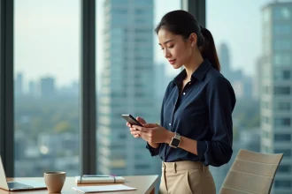 Planning d'organisation sur téléphone avec applications de calendrier