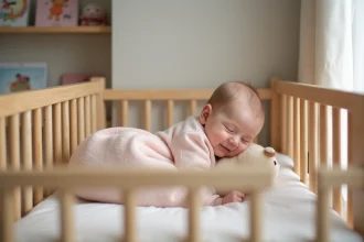 Bébé cherchant du réconfort dans la nuit silencieuse