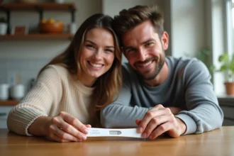 Test de grossesse positif révélant un trait clair et distinct