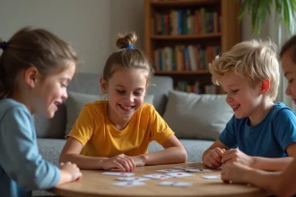 Jeu de cartes coloré pour enfants avec règles amusantes