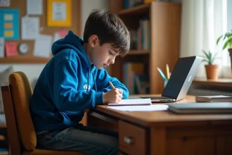 Adolescent en pleine réflexion sur sa motivation et confiance en soi