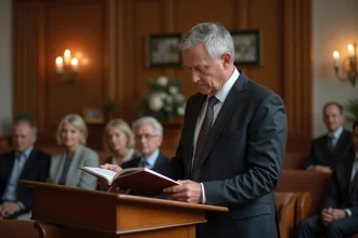 Cérémonie funéraire personnalisée avec un officiant bienveillant
