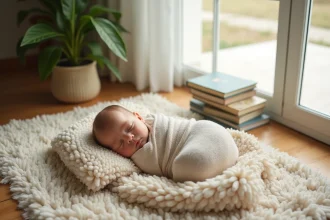 Nouveau-né entouré de lumière et de sons après sa naissance