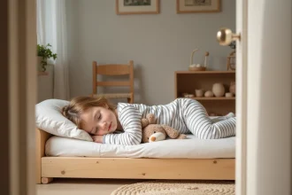 Chambre Montessori favorisant l'autonomie et le sommeil des enfants