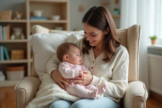 Bébé en pleine nuit, parents fatigués cherchant une routine adaptée