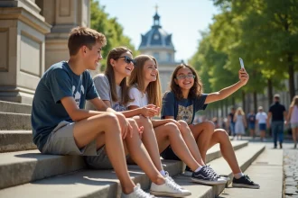 Adolescents participant à des activités ludiques à Paris