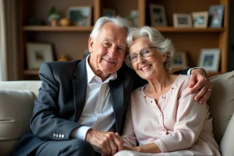 Célébration des 60 ans de mariage en famille avec joie et émotions