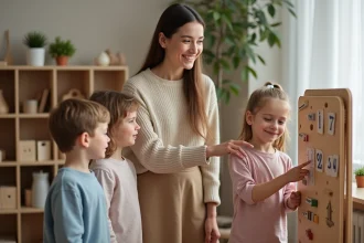 Tableau de comportement Montessori pour encourager l'autonomie des enfants